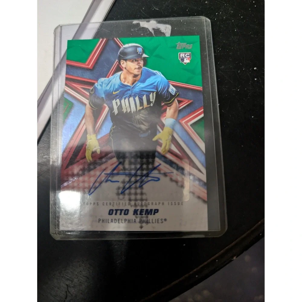 2024 Topps Baseball Stars Otto Kemp Rookie Auto Green Parallel 71/99 Phillies RC